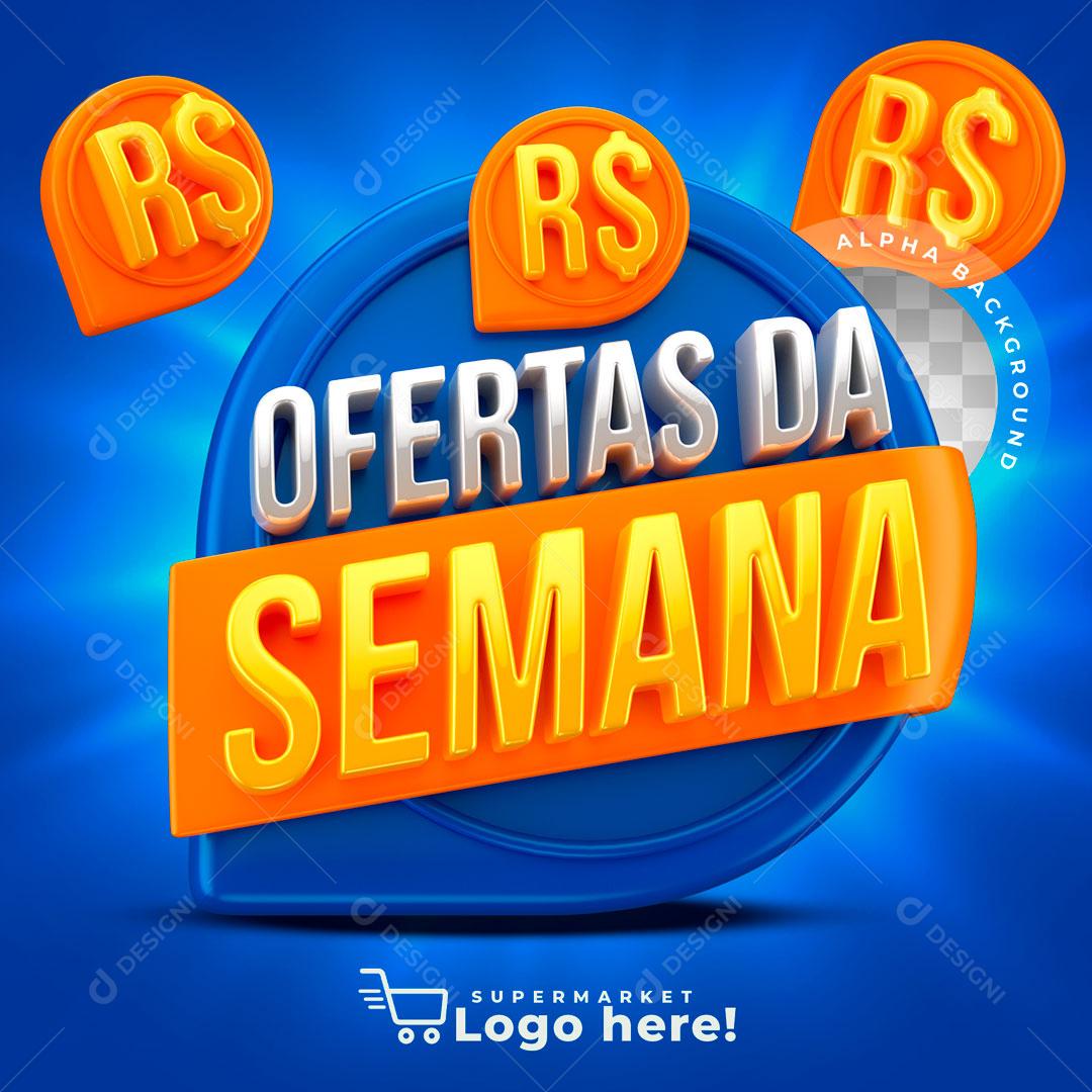 Selo 3D Ofertas Da Semana Promoções PSD