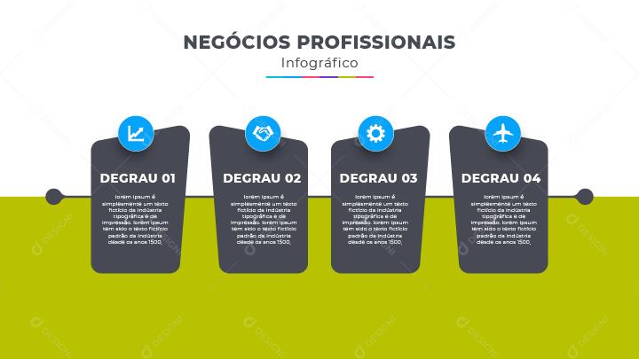 Banner Negócios Profissionais Infográficos Texto de Amostra Social Media EPS