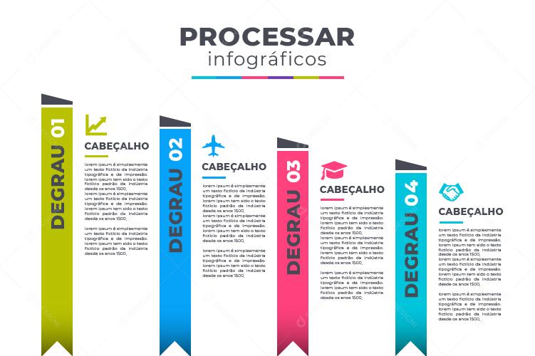 Banner Processar Infográficos Infográficos Texto de Amostra Social Media EPS