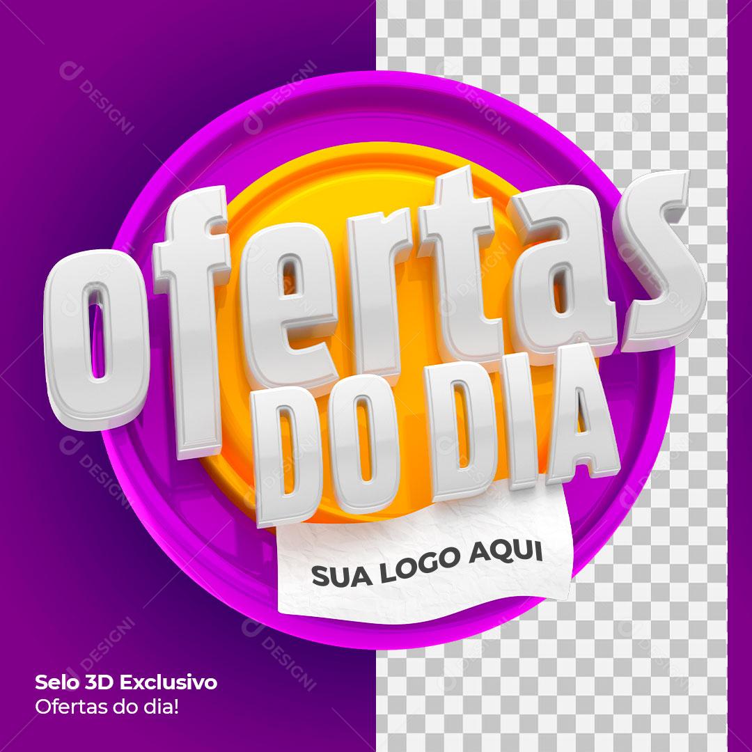 Selo 3D Ofertas Do Dia Promoção PSD
