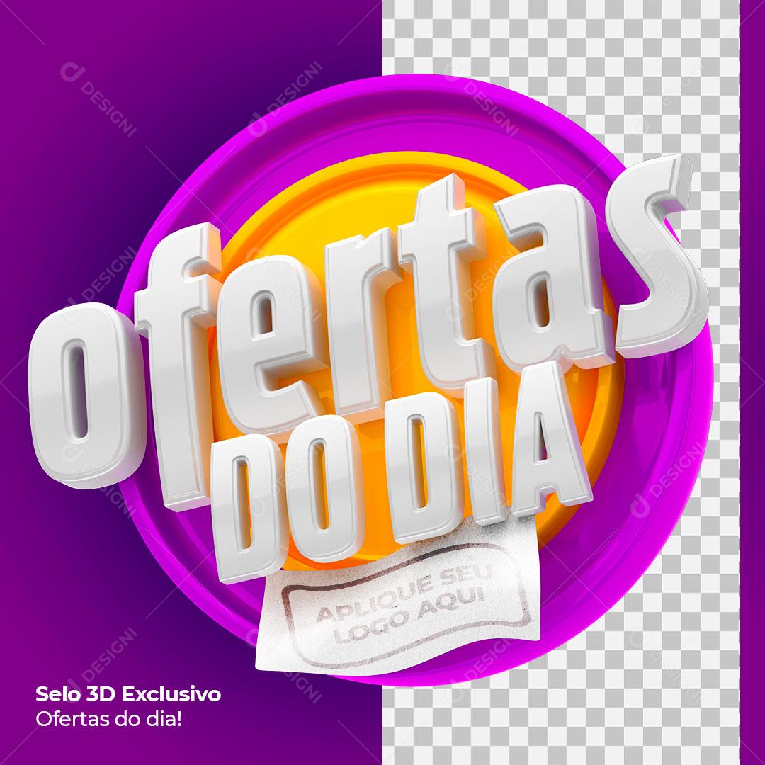 Selo 3D Ofertas Do Dia Promoção PSD