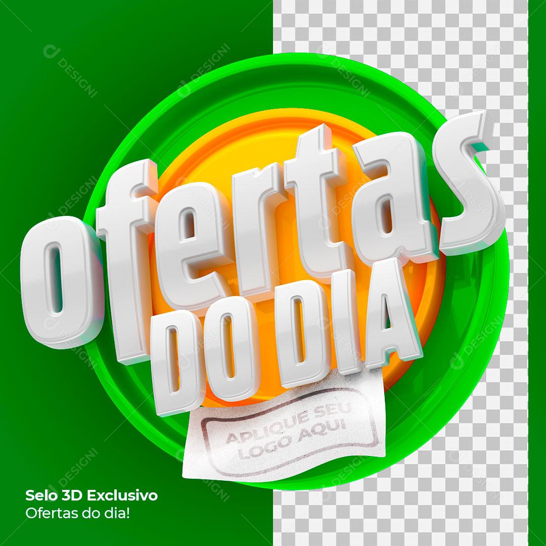 Selo 3D Ofertas Do Dia Promoção PSD