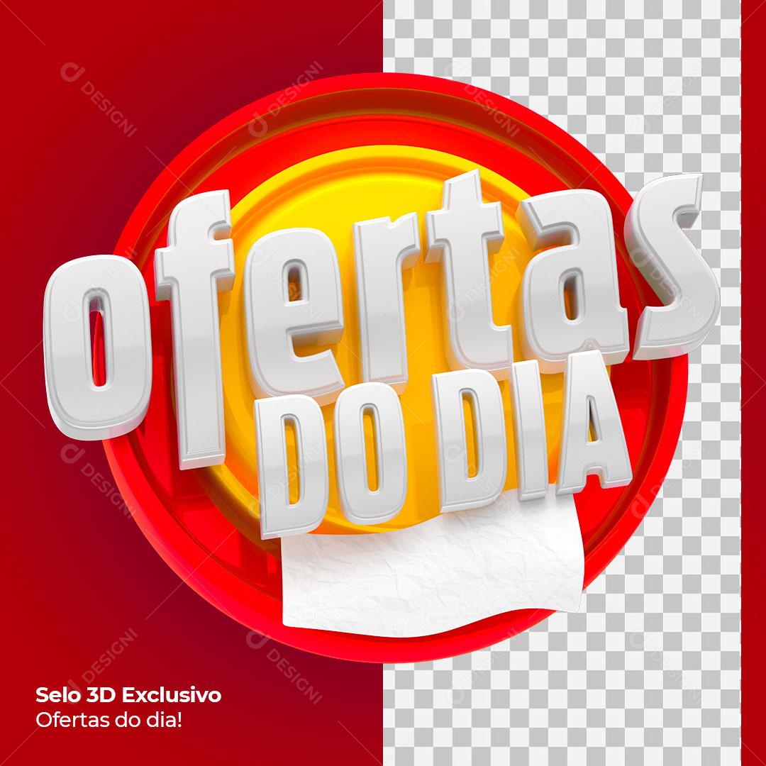 Selo 3D Ofertas Do Dia Promoção PSD