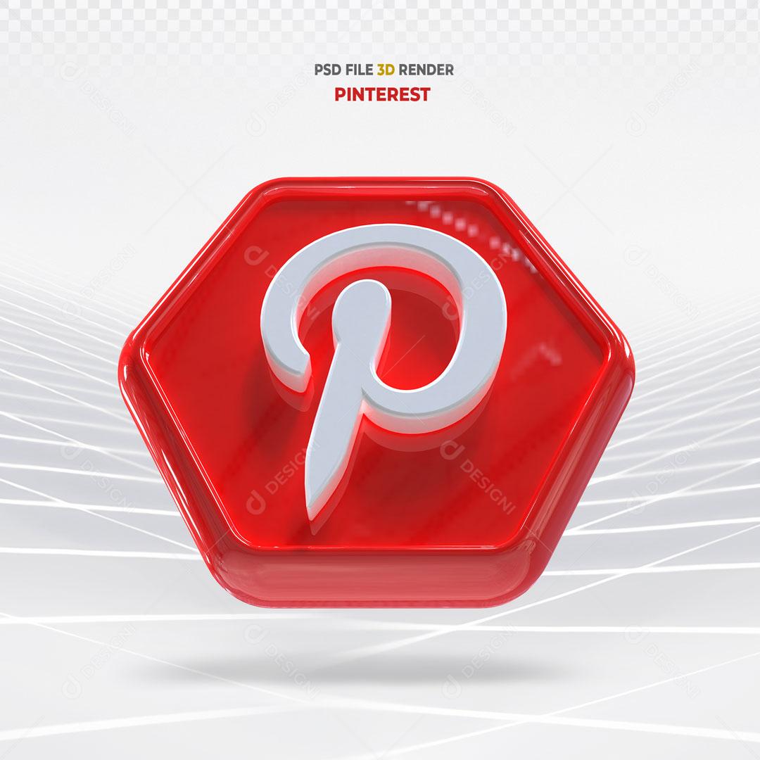 ícones Redes Sociais Pinterest  PSD Para Composição