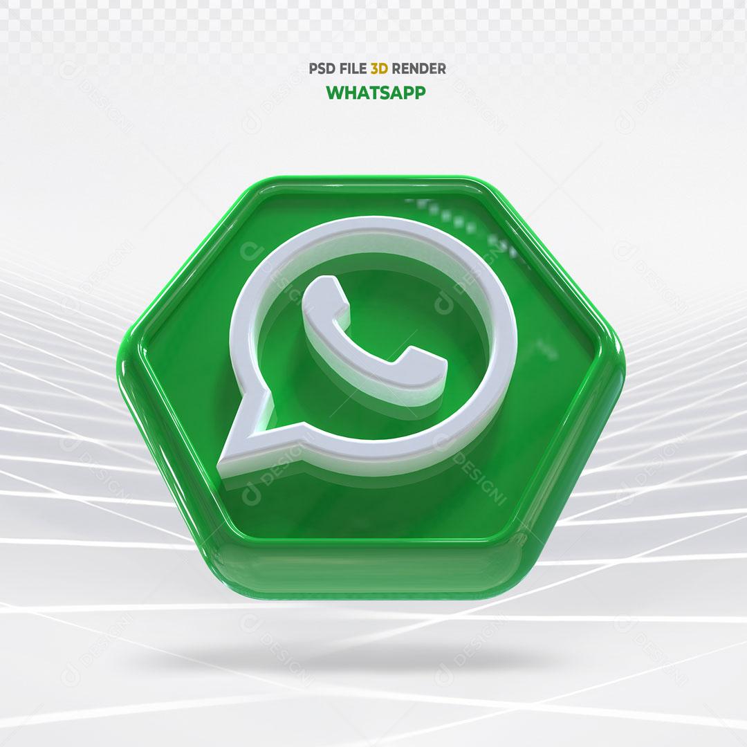 Ícones WhatsApp 3D Para Composição PSD