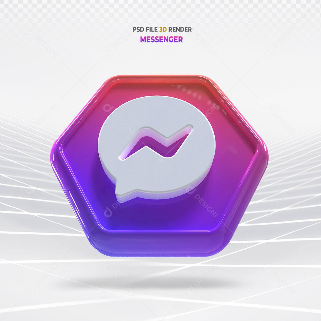 Ícones Messenger 3D Para Composição PSD