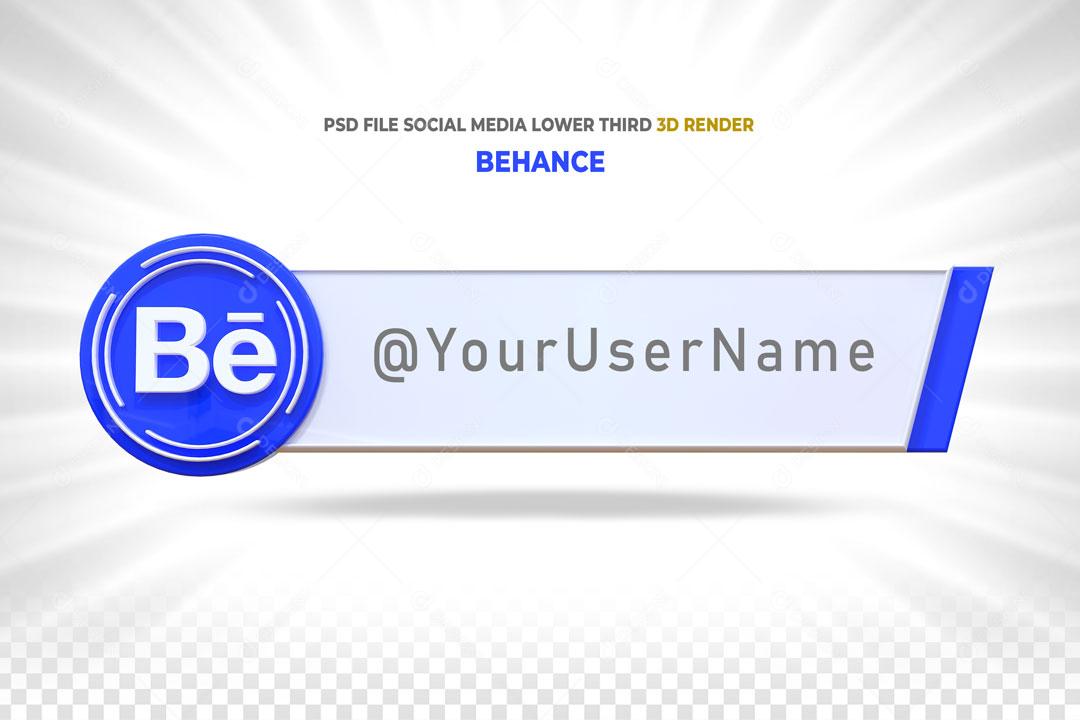 Caixa De Pergunta Tag do Behance 3D Elemento Para Composição PSD