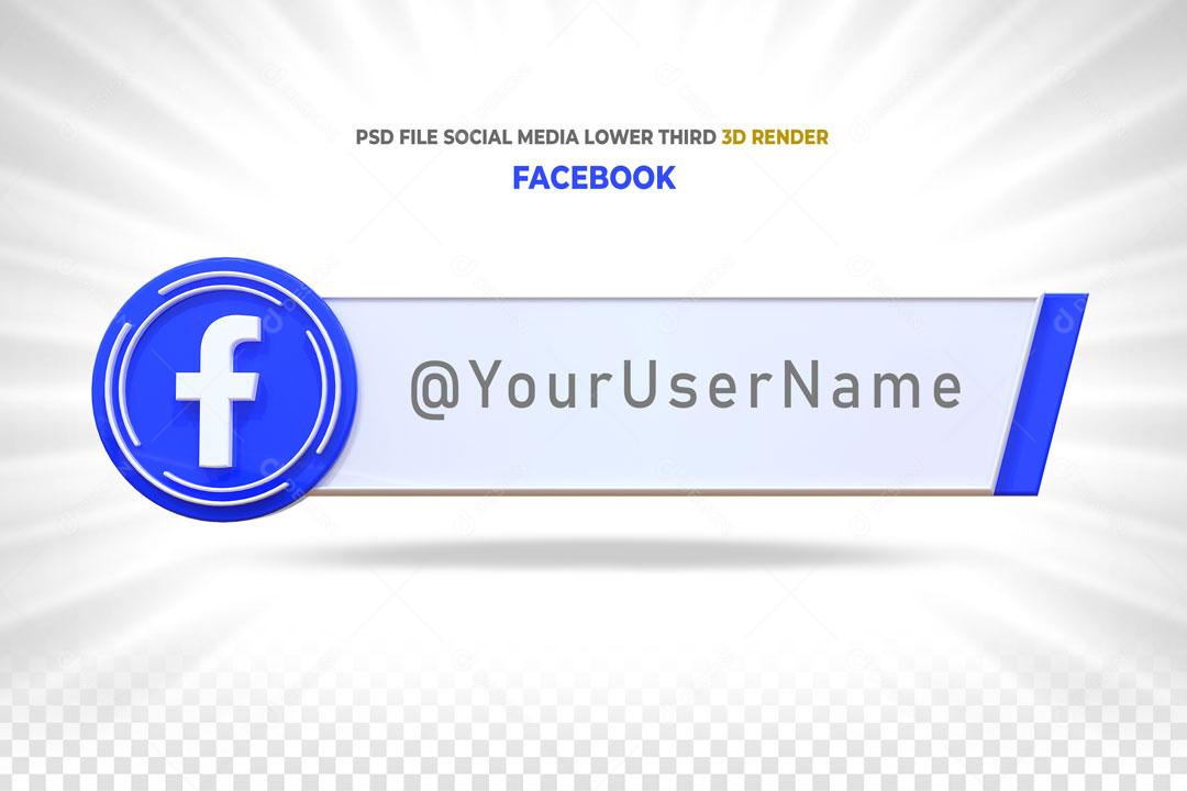 Caixa De Pergunta Tag do Facebook 3D Elemento Para Composição PSD