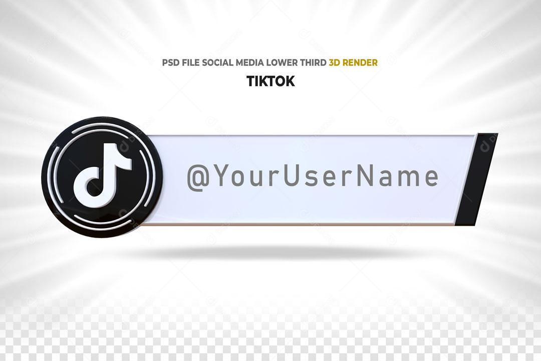 Caixa De Pergunta Tag do Tiktok 3D Elemento Para Composição PSD