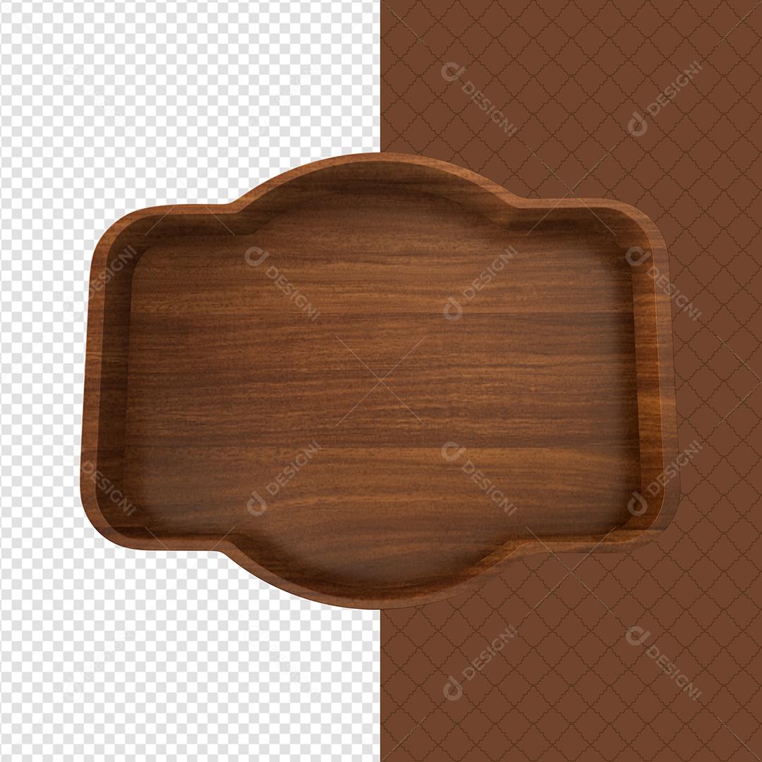 Elemento 3D de Madeira de São João Para composição PSD