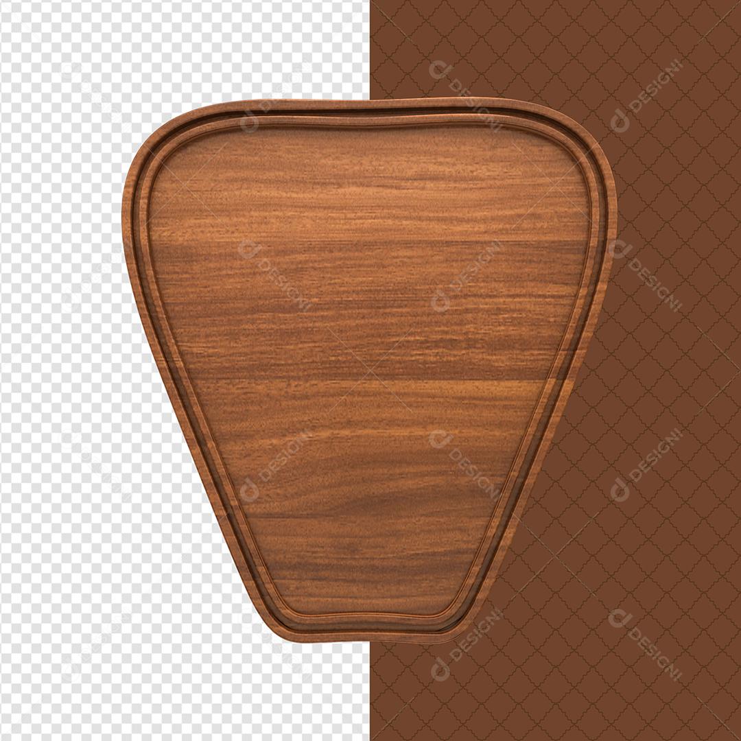 Elemento 3D Madeira de São João para Composição PSD