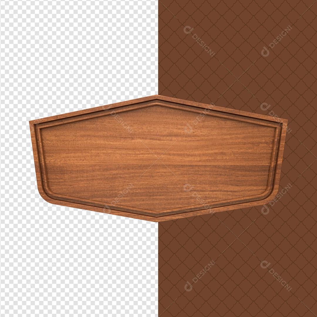 Placa de Madeira 3D de São João Elemento PSD