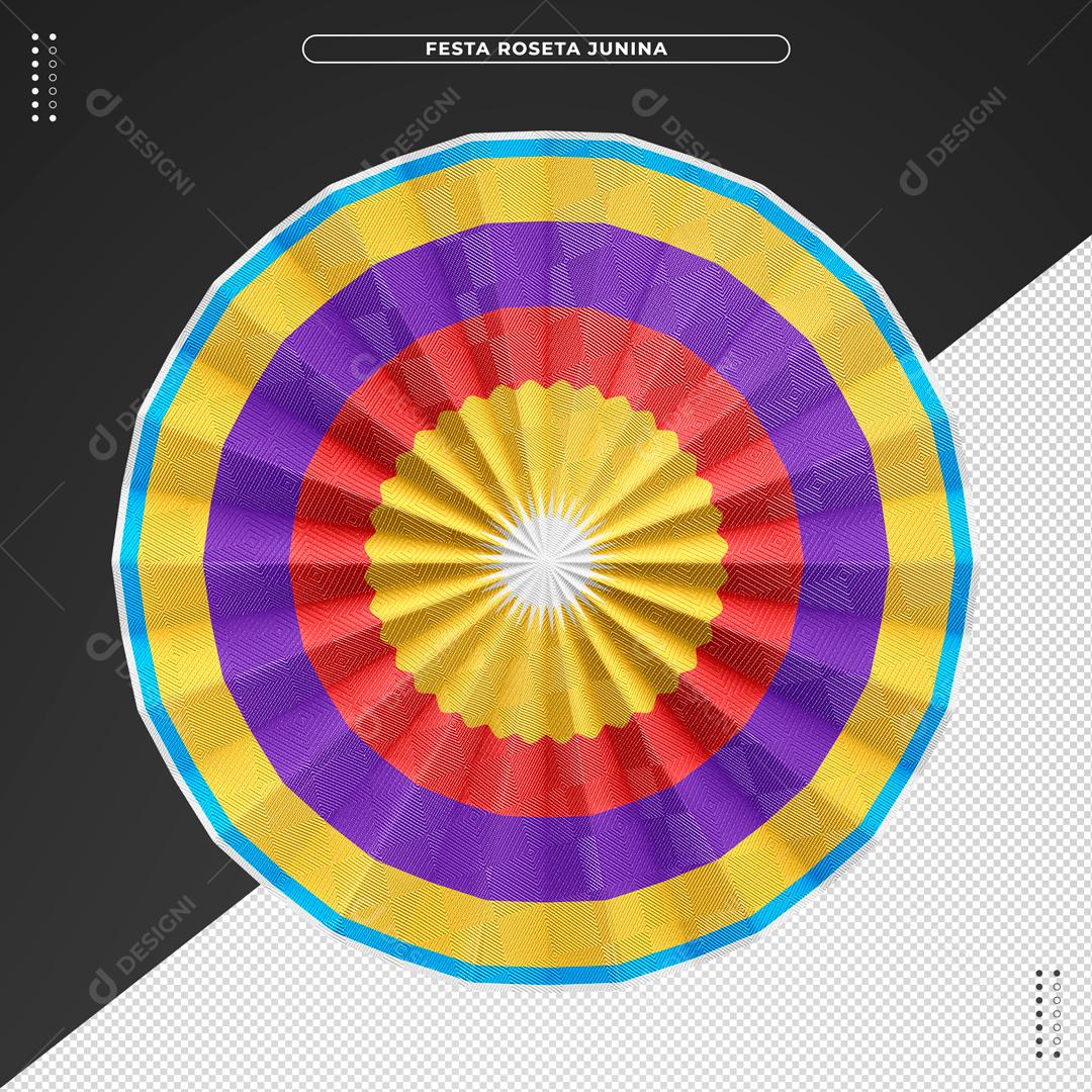 Elemento 3D Circulo De Tecido Colorido São João PSD