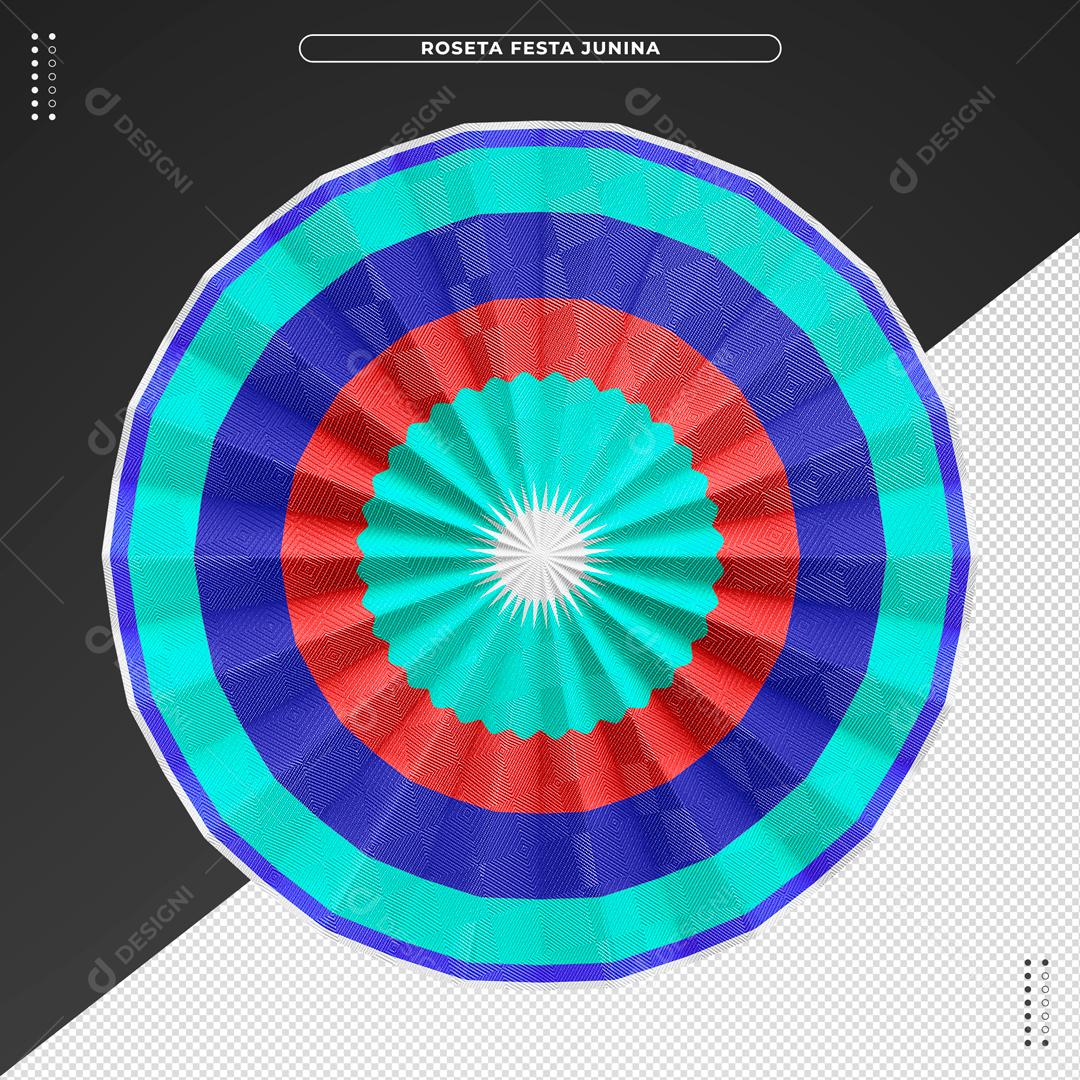 Elemento 3D Circulo De Tecido Colorido São João PSD