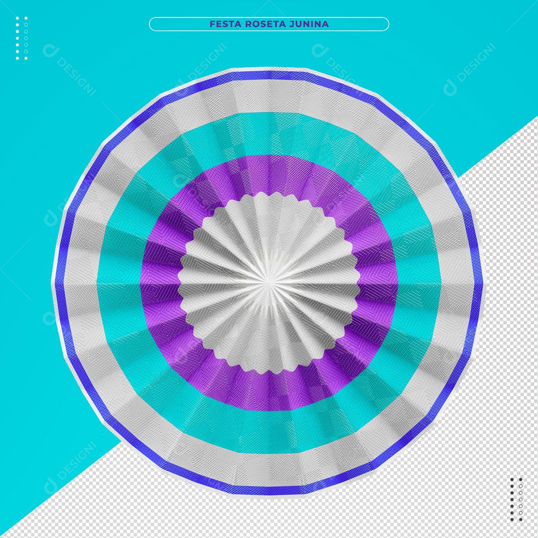 Elemento 3D Circulo De Tecido Colorido São João PSD