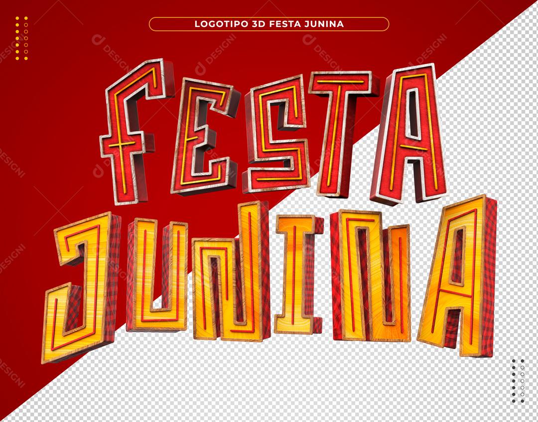 Textos 3D Festa Junina Arraiá São João PSD