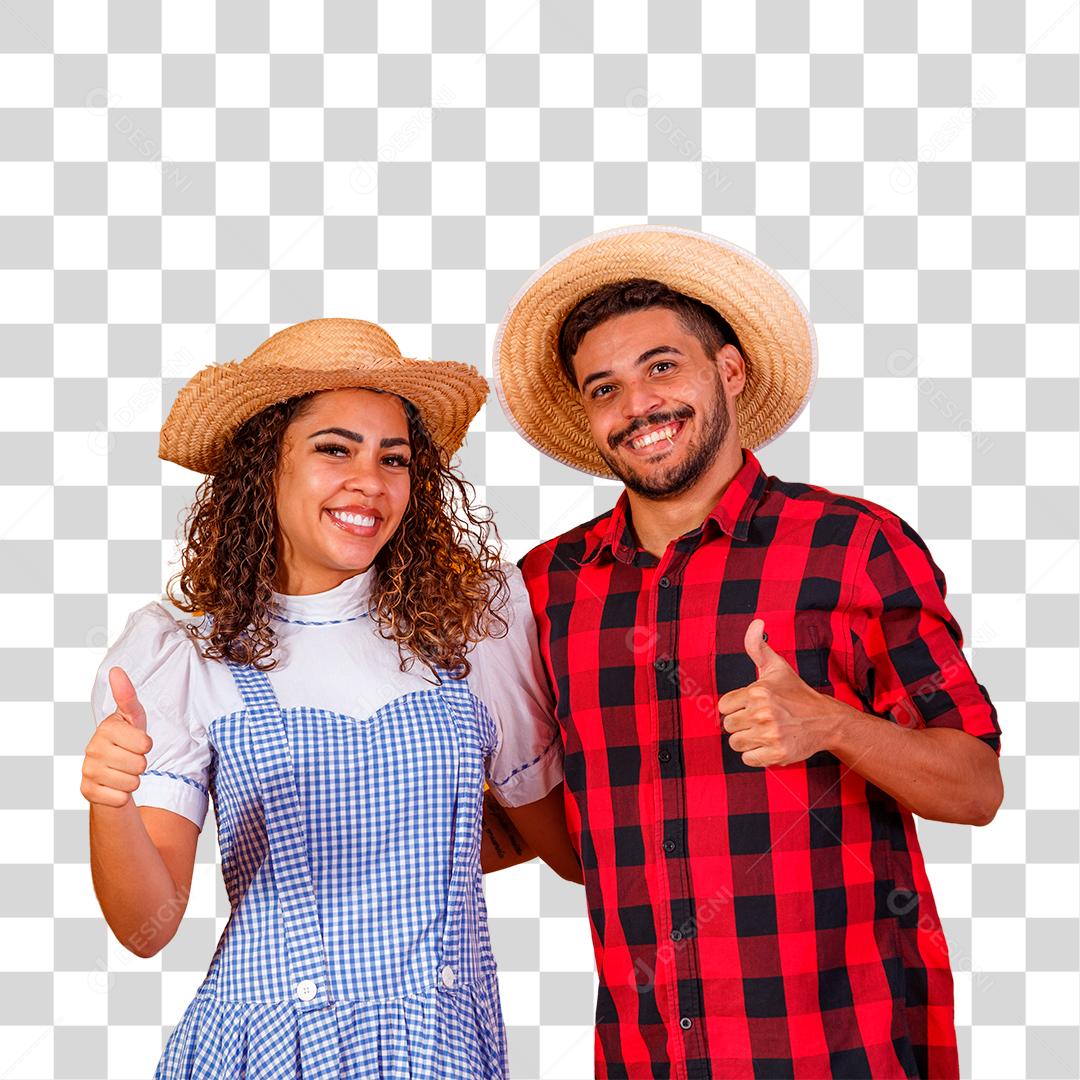 Casal vestindo roupas tradicionais para Festa Junina São João