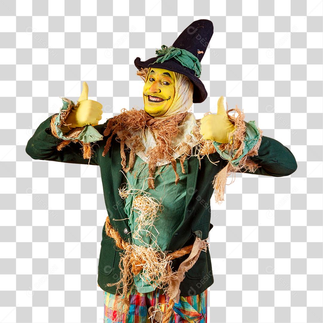 Espantalho de festa junina positivo e alegre São João