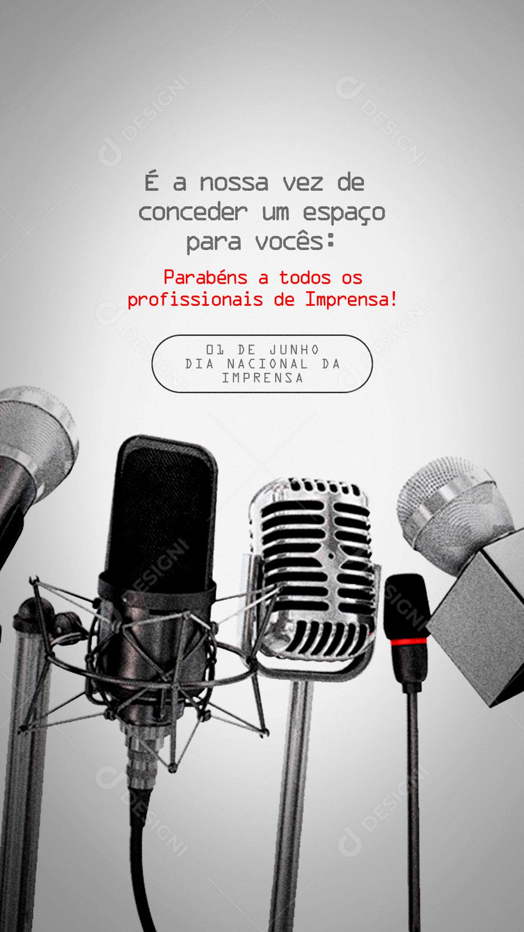 É Nossa Vez De Conceder Um Espaço Para Vocês Dia Nacional Da Imprensa Social Media PSD Editável