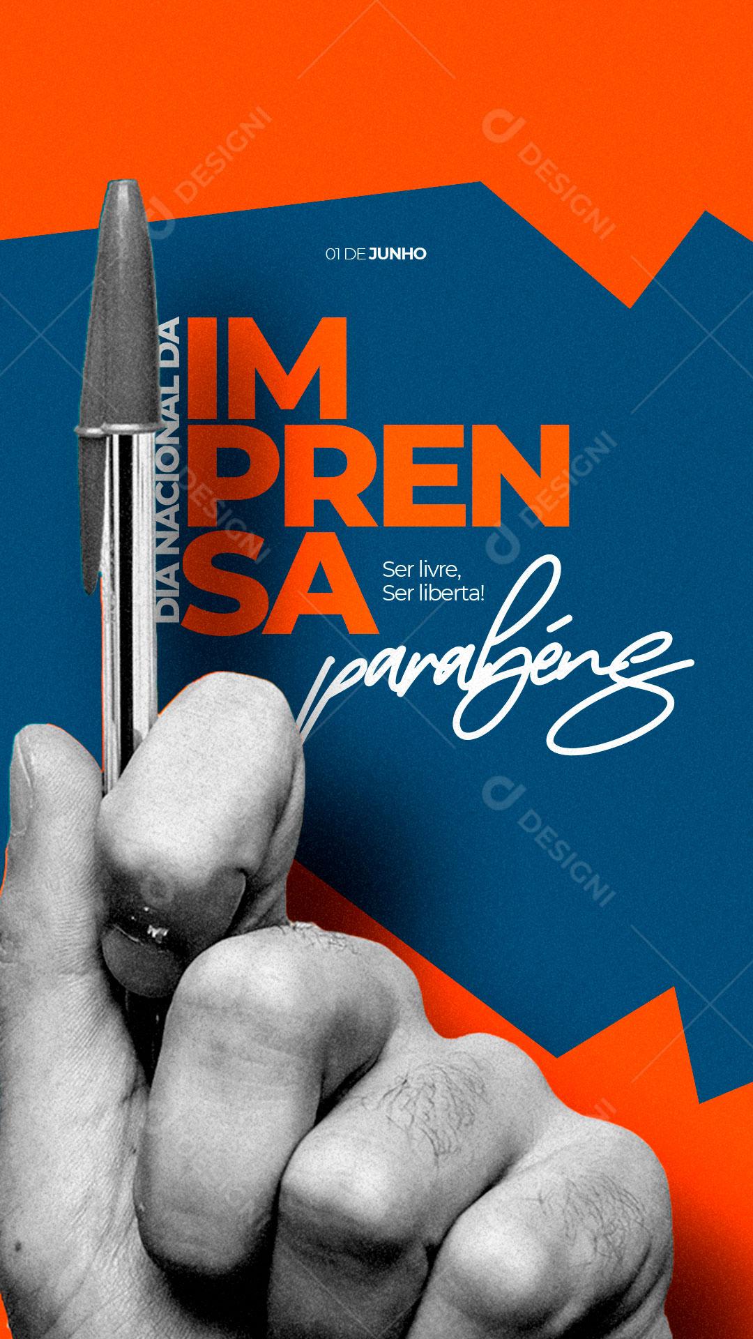 É Nossa Vez De Conceder Um Espaço Para Vocês Dia Nacional Da Imprensa Social Media PSD Editável