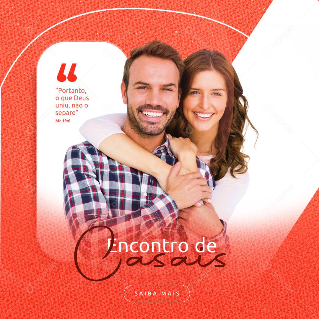 Post Gospel Encontro de Casais Social Media PSD Editável