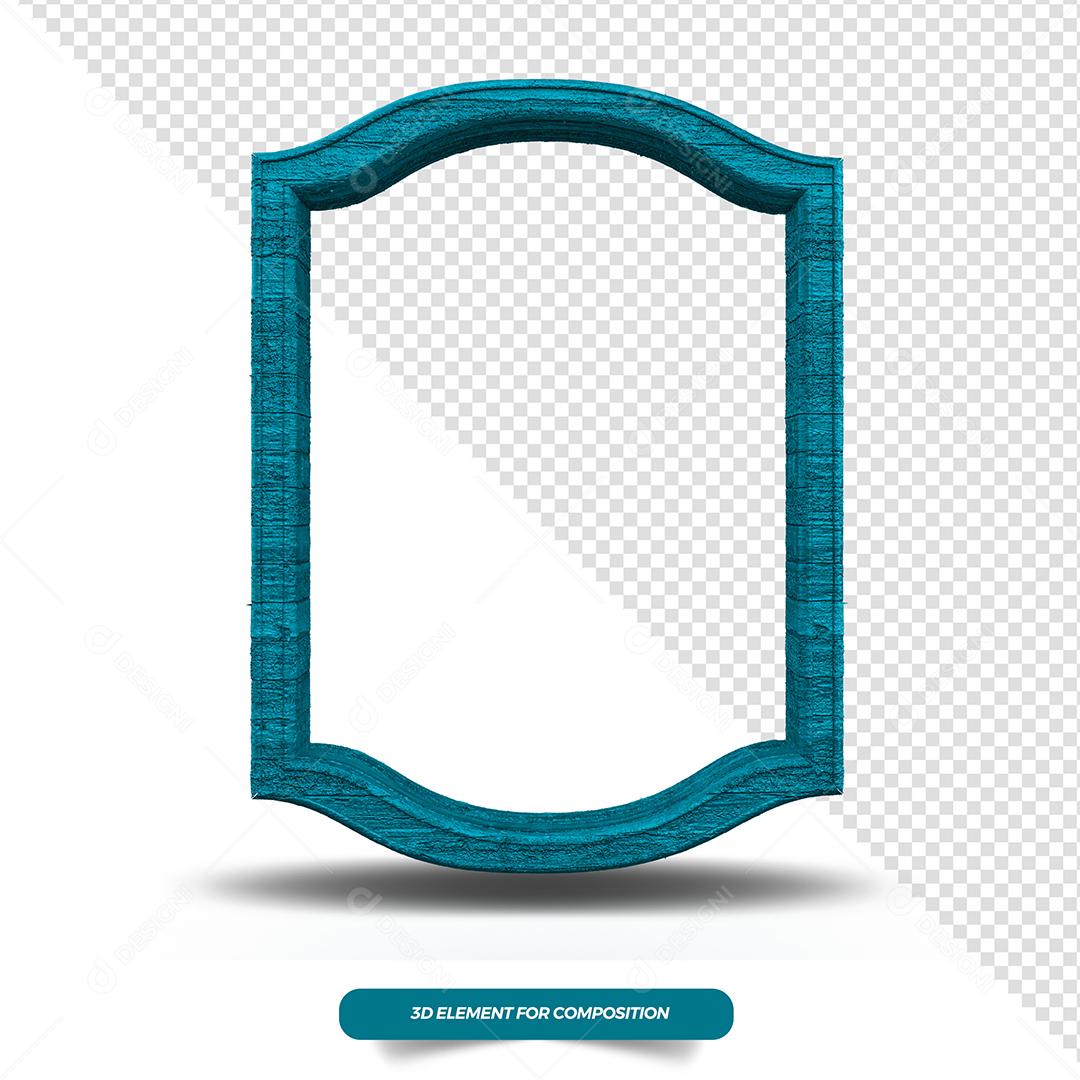 Elemento 3D de São João Azul PSD