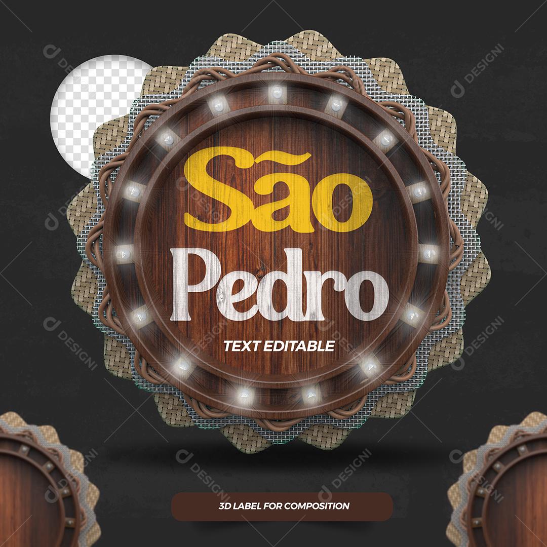 Elemento 3D São Pedro para Composição PSD