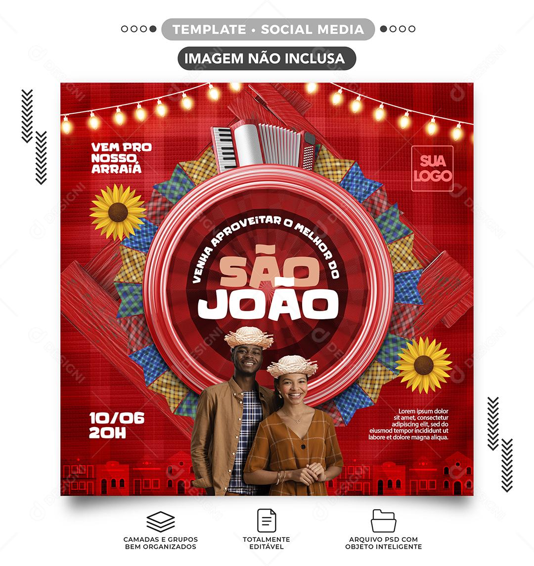 Social Media Vem pro nosso Arraiá São João PSD Editável