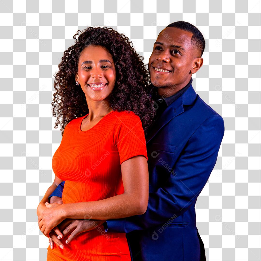 Lindo casal romântico se abraçando