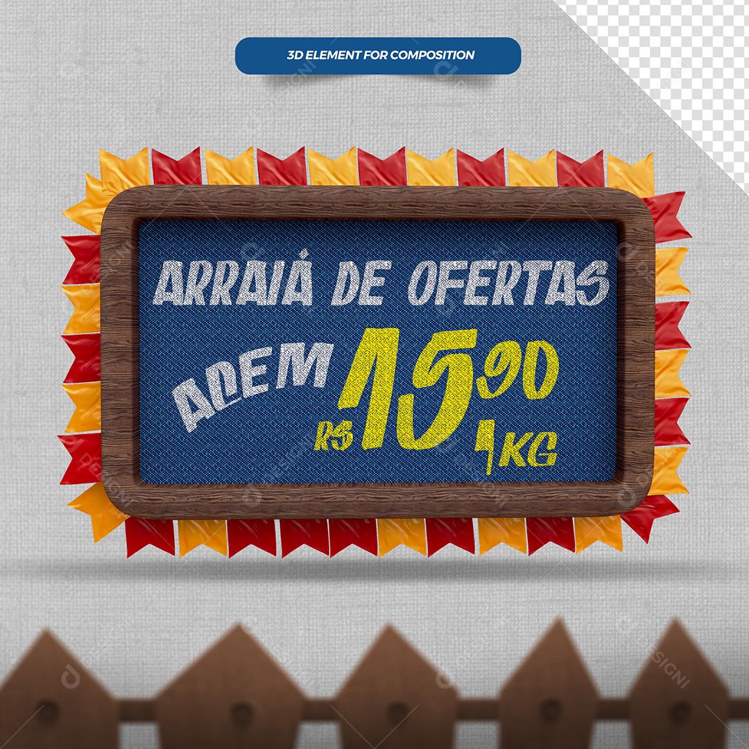 Social Media Arraiá de Ofertas PSD Editável