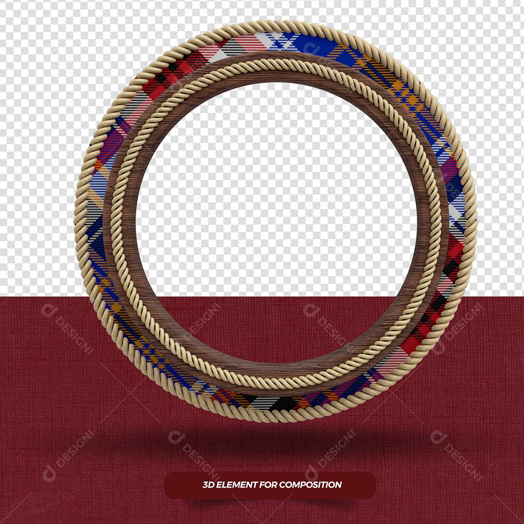 São João Elemento 3D Xadrez para Composição PSD