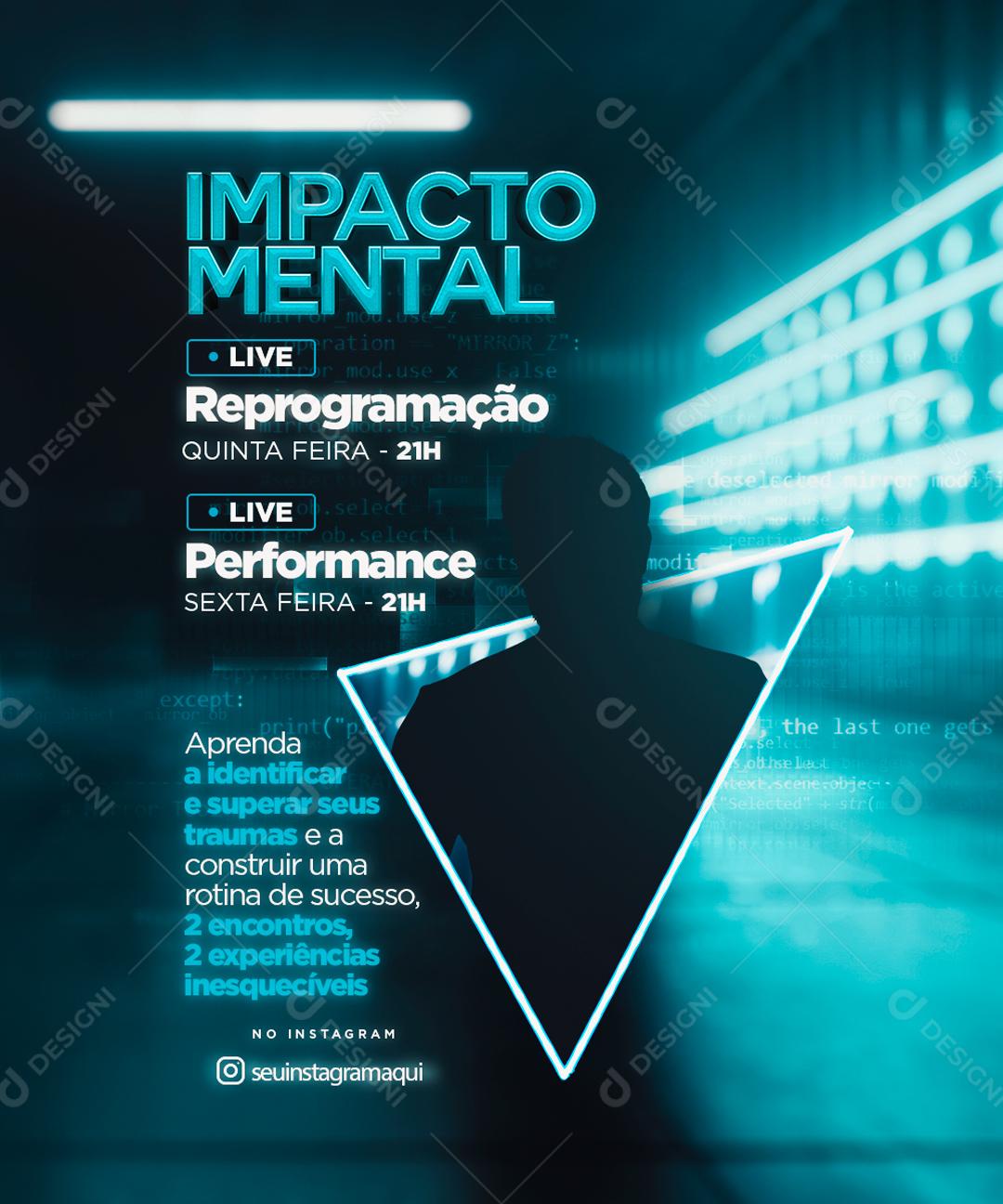 Social Media Impacto Mental Aprenda a Identificar PSD Editável