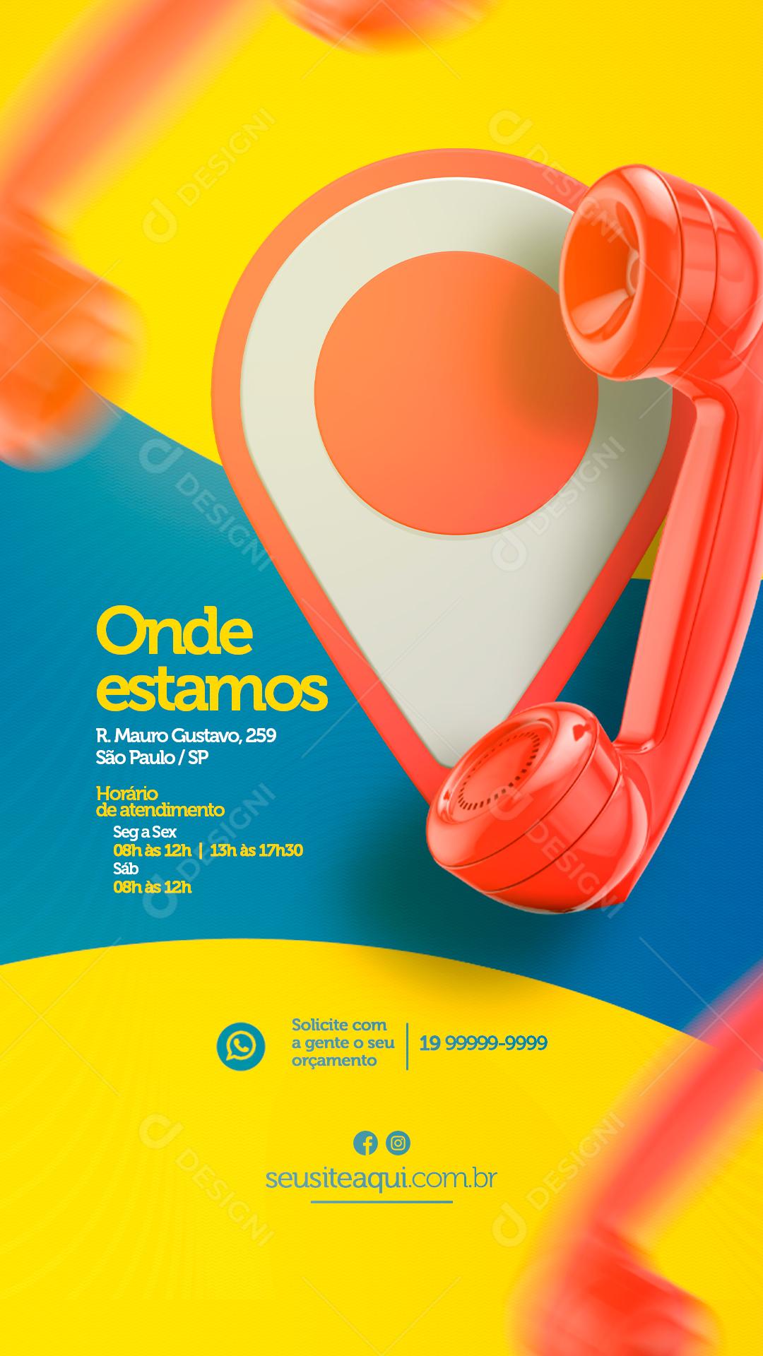 Story Onde Estamos Energia Solar Social Media PSD Editável