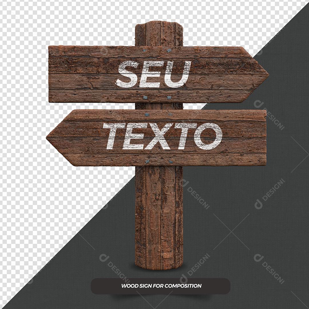 Placa de Bambu 3D Elemento Para Composição PSD