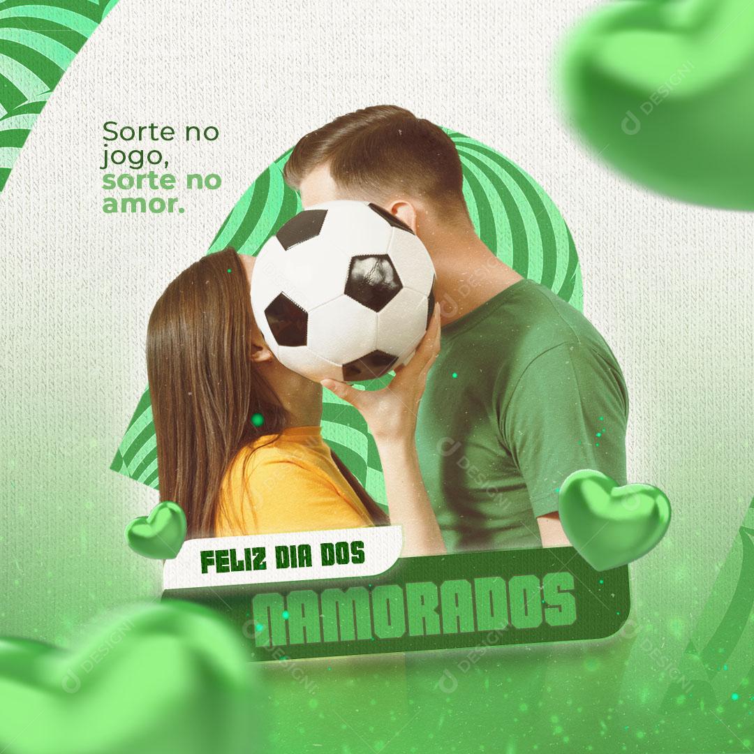 Post Escolinha de Futebol Feliz Dia dos Namorados Social Media PSD Editável