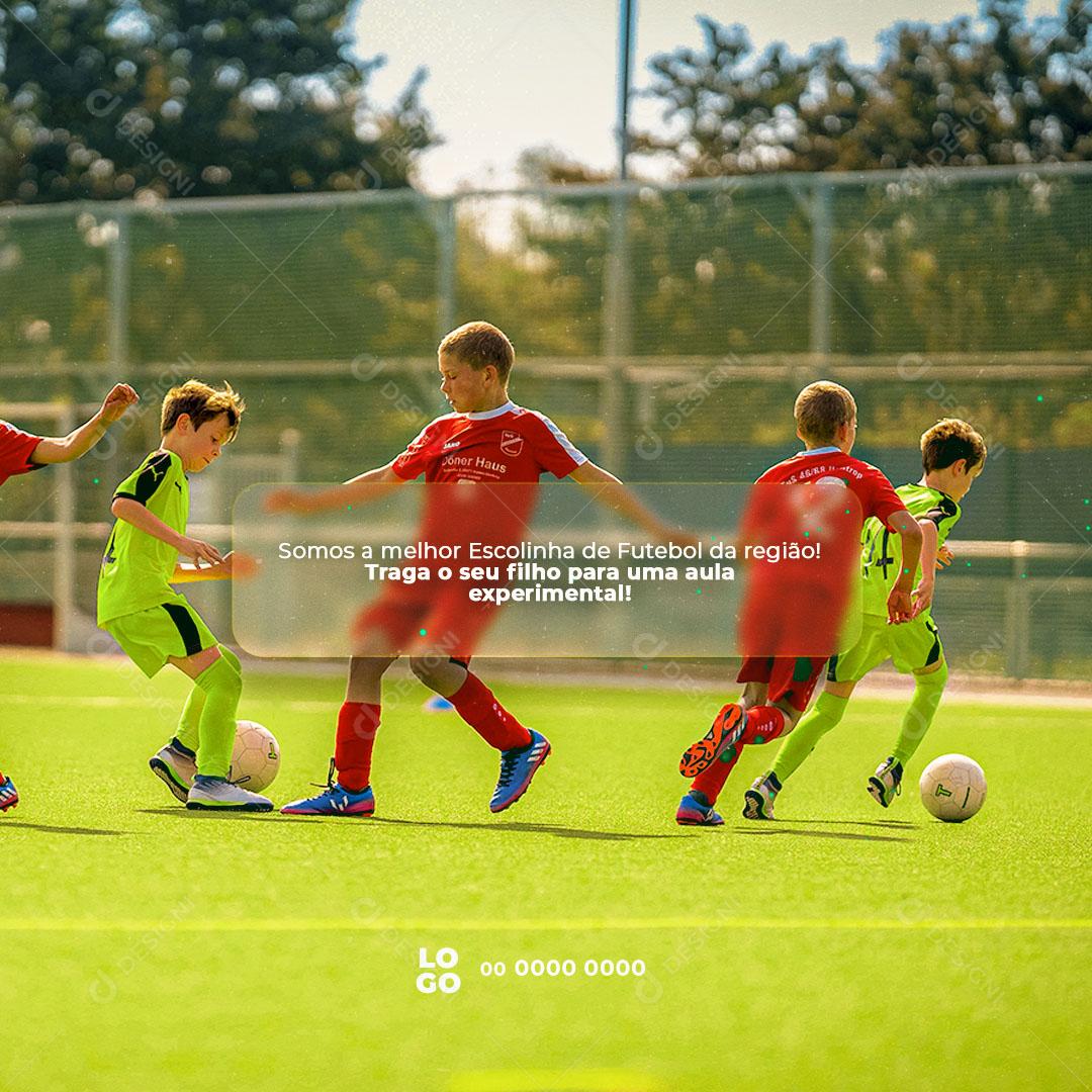 Somos a Melhor Escolinha de Futebol Social Media PSD Editável