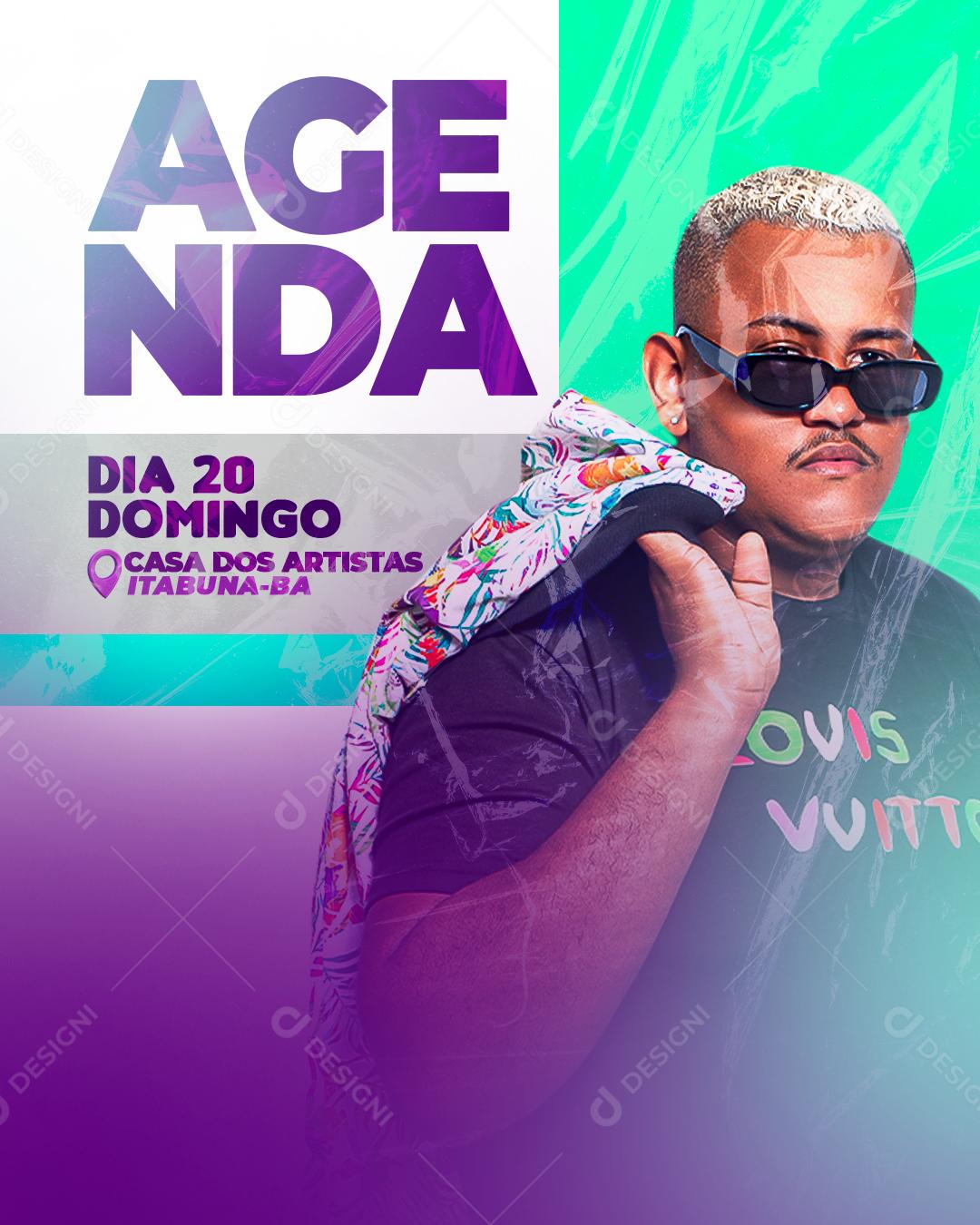 Flyer Show Eventos Agenda Artista Social Media PSD Editável