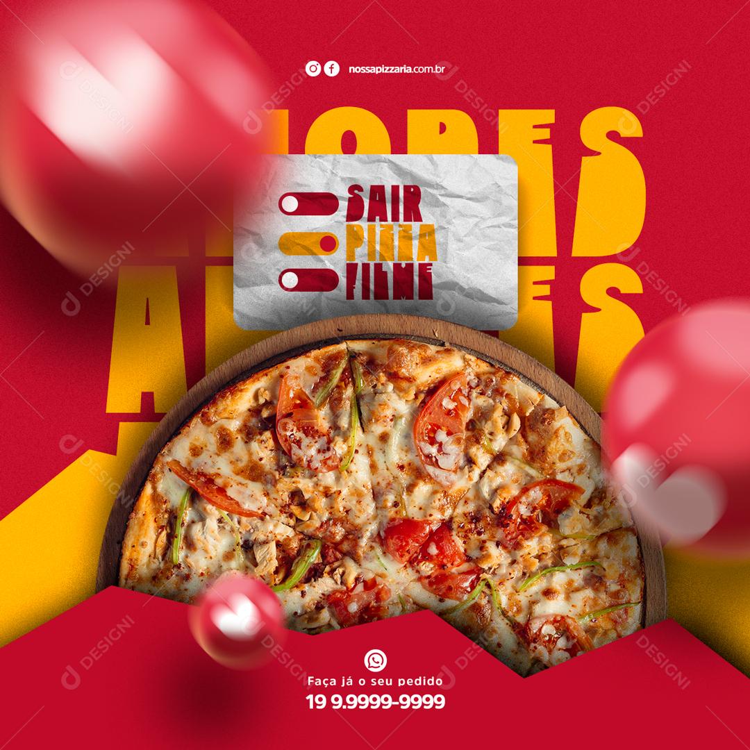 Social Media Pizza Delivery Pizzaria PSD Editável
