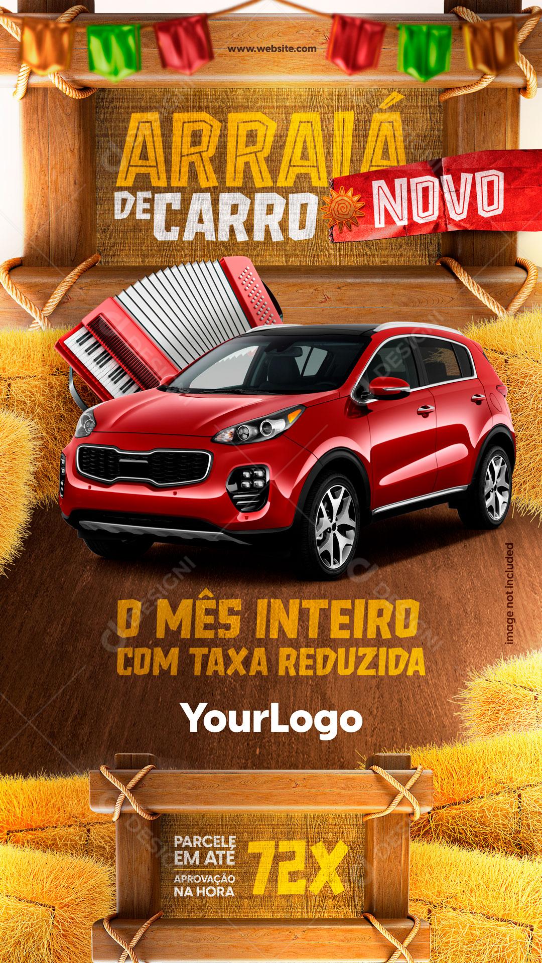 Promoção Arraiá Do Preço Bão Concessionaria Carros Social  Media PSD Editável