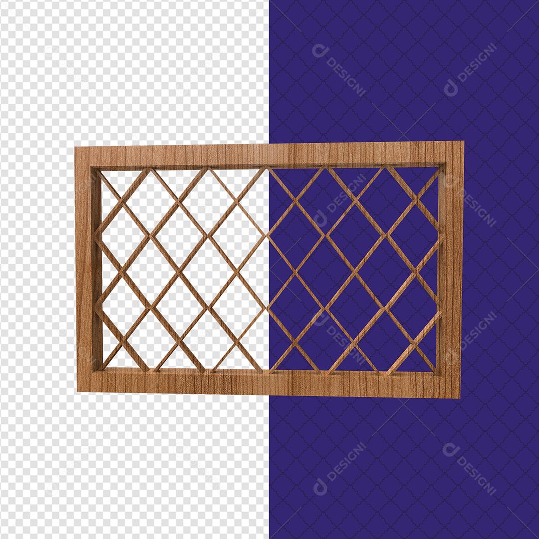 Quadro De Madeira de São João Elemento 3D PSD