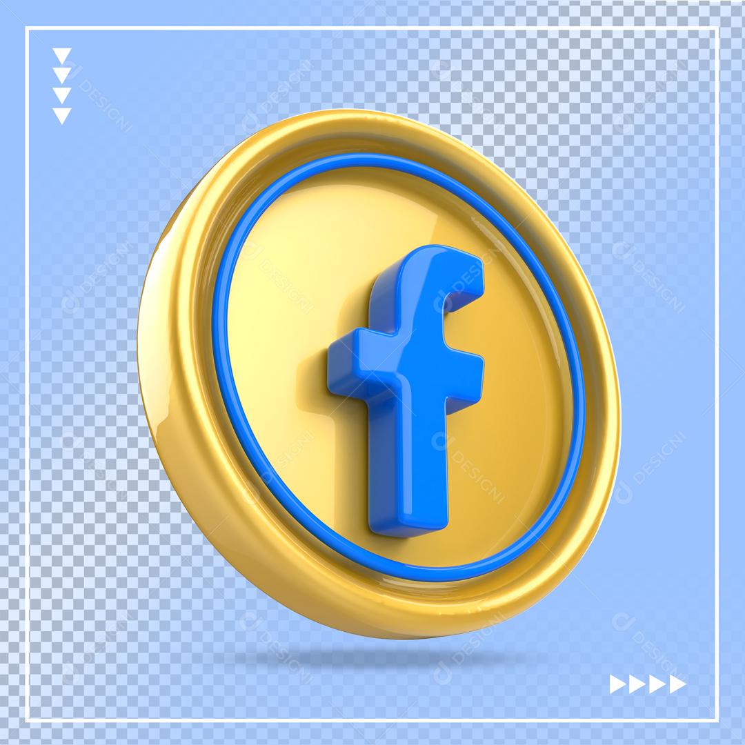 3D Facebook Icon For Composition PSD