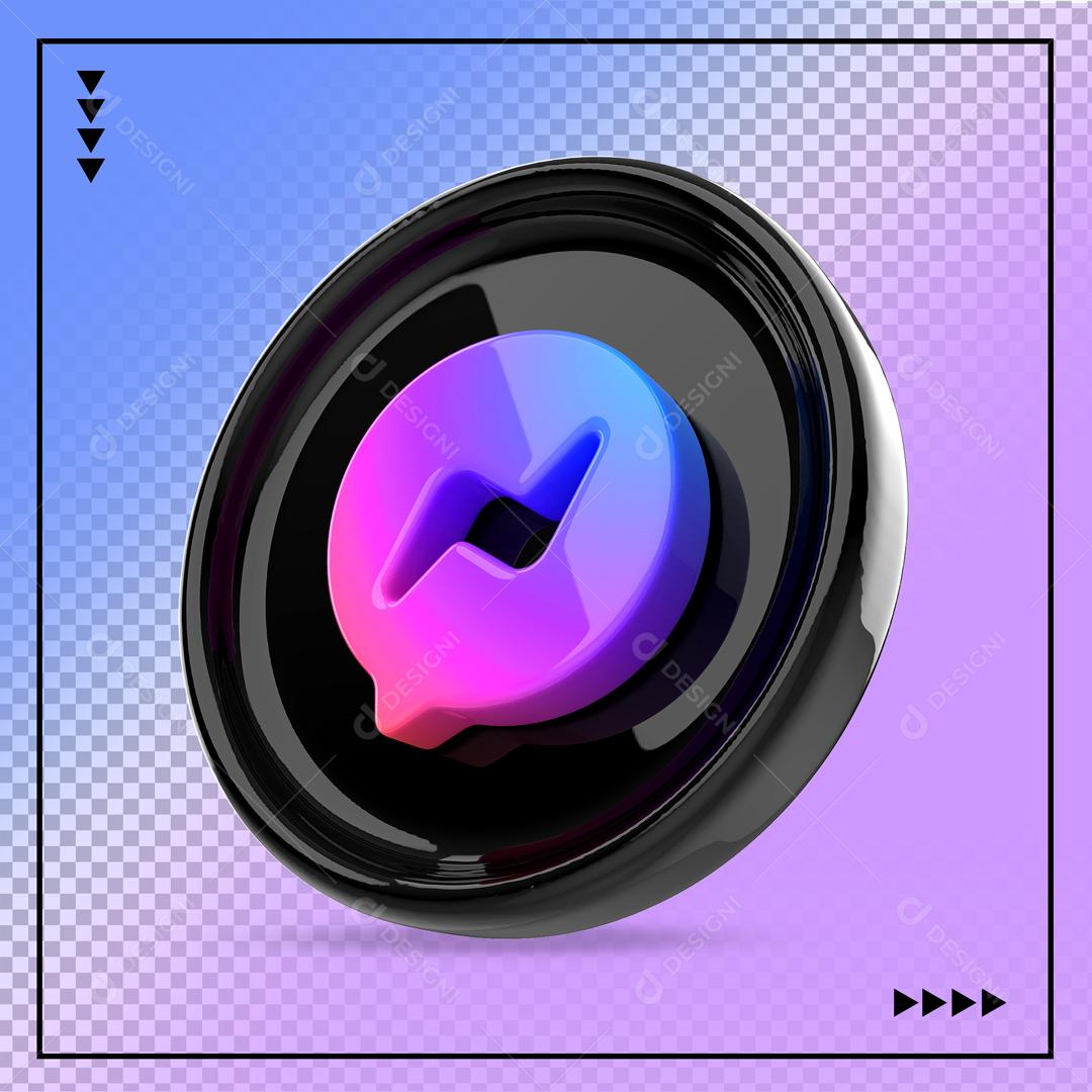 Messenger Elemento 3D Para Composição PSD