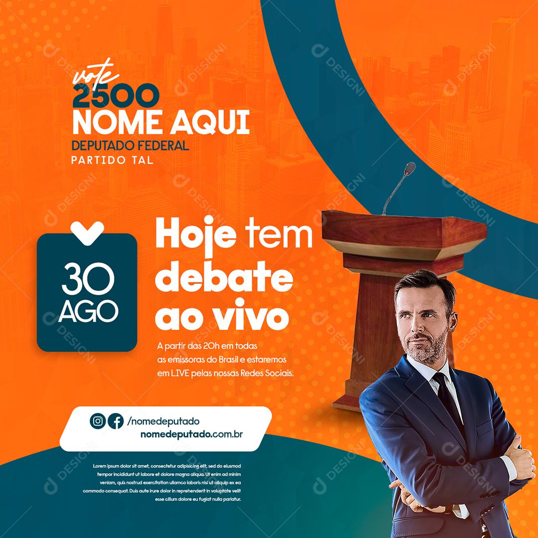 Social Media Today has a live debate Politics Editable PSD