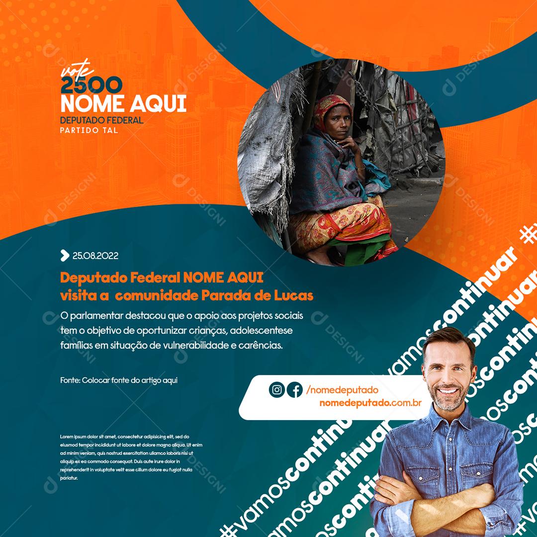 Social Media Deputado Federal Política PSD Editável