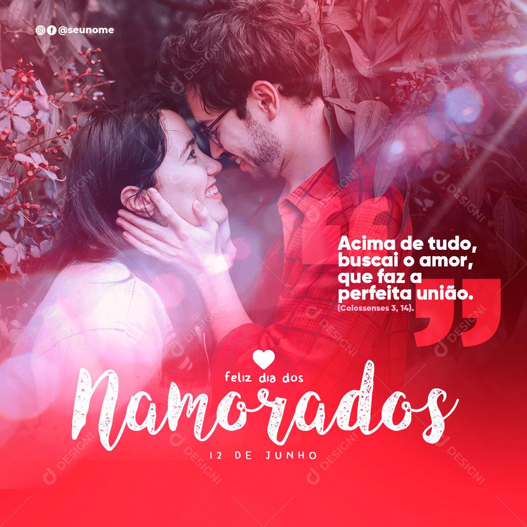 Dia Dos Namorados 12 De Junho Data Comemorativa Social Media PSD Editável