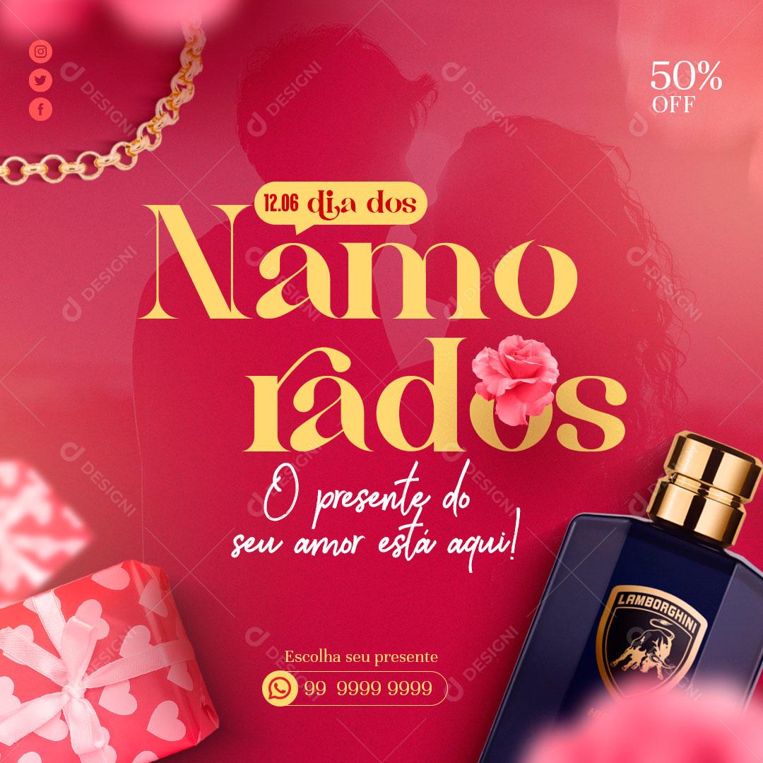 Dia Dos Namorados 12 De Junho Data Comemorativa Social Media PSD Editável