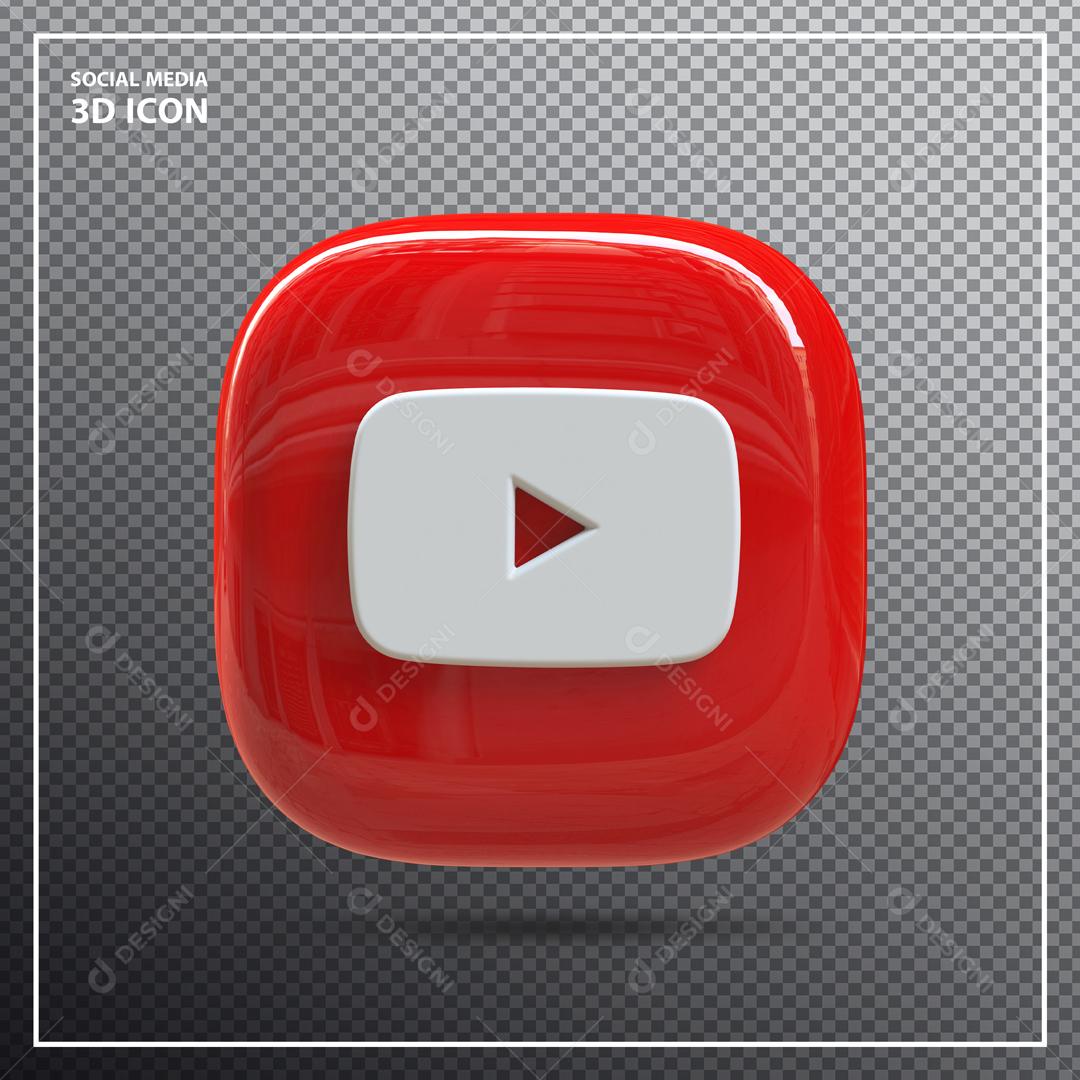 Youtube Elemento 3D Para Composição PSD