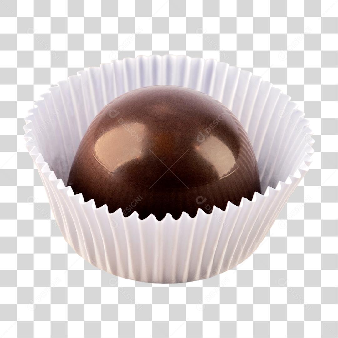 Trufa de chocolate na embalagem de papel PNG Transparente