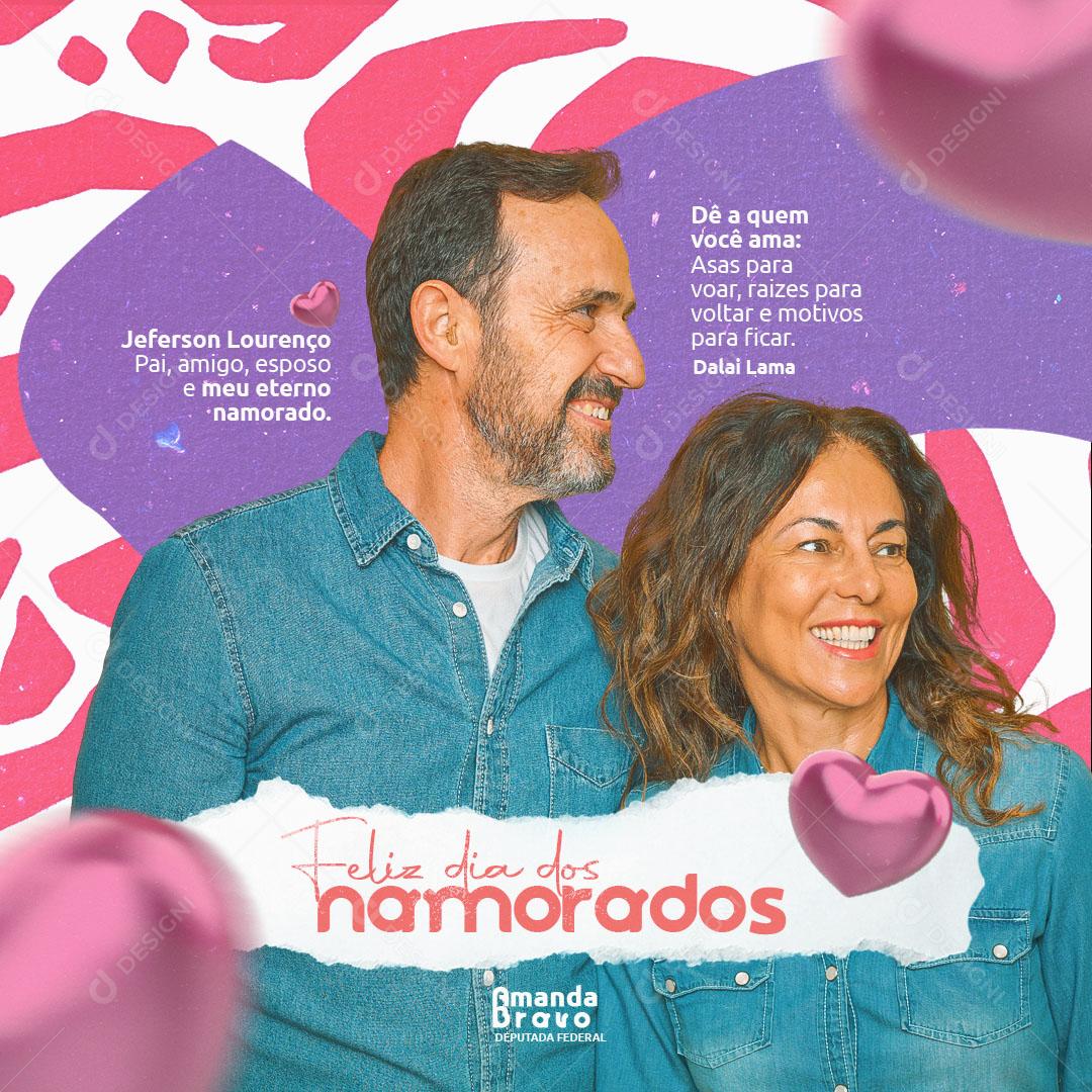 Post Política Feliz Dia Dos Namorados Social Media PSD Editável