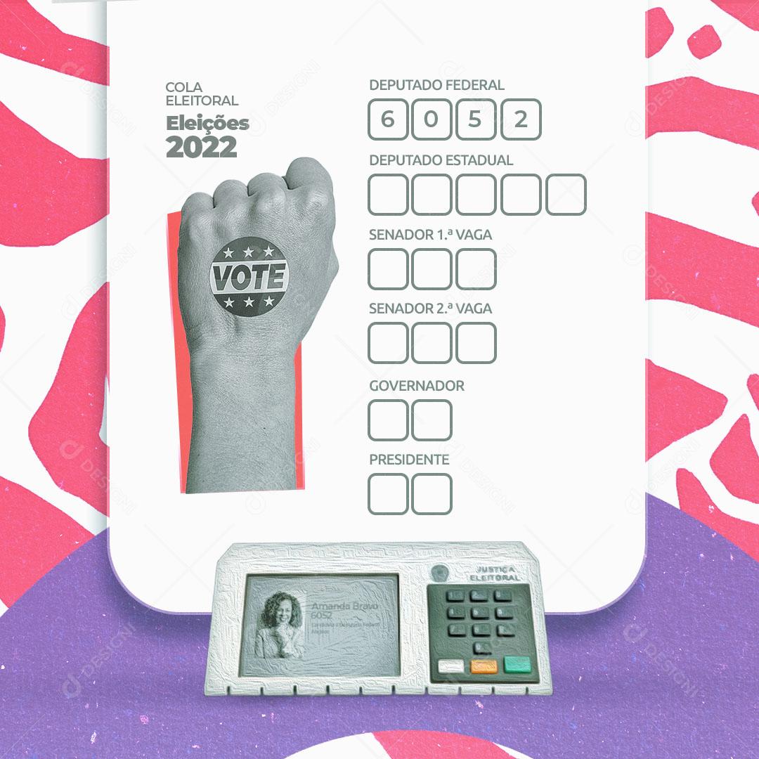 Post Política Cola Eleitoral Social Media PSD Editável